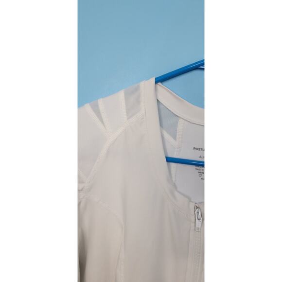 ALIGNMED White Posture POSTURAL FITNESS Shirt Full Zipper Women’s XL - Picture 9 of 13